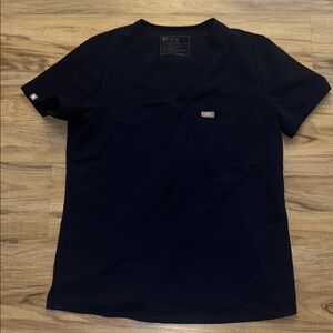 Figs Navy Short Sleeve scrub top